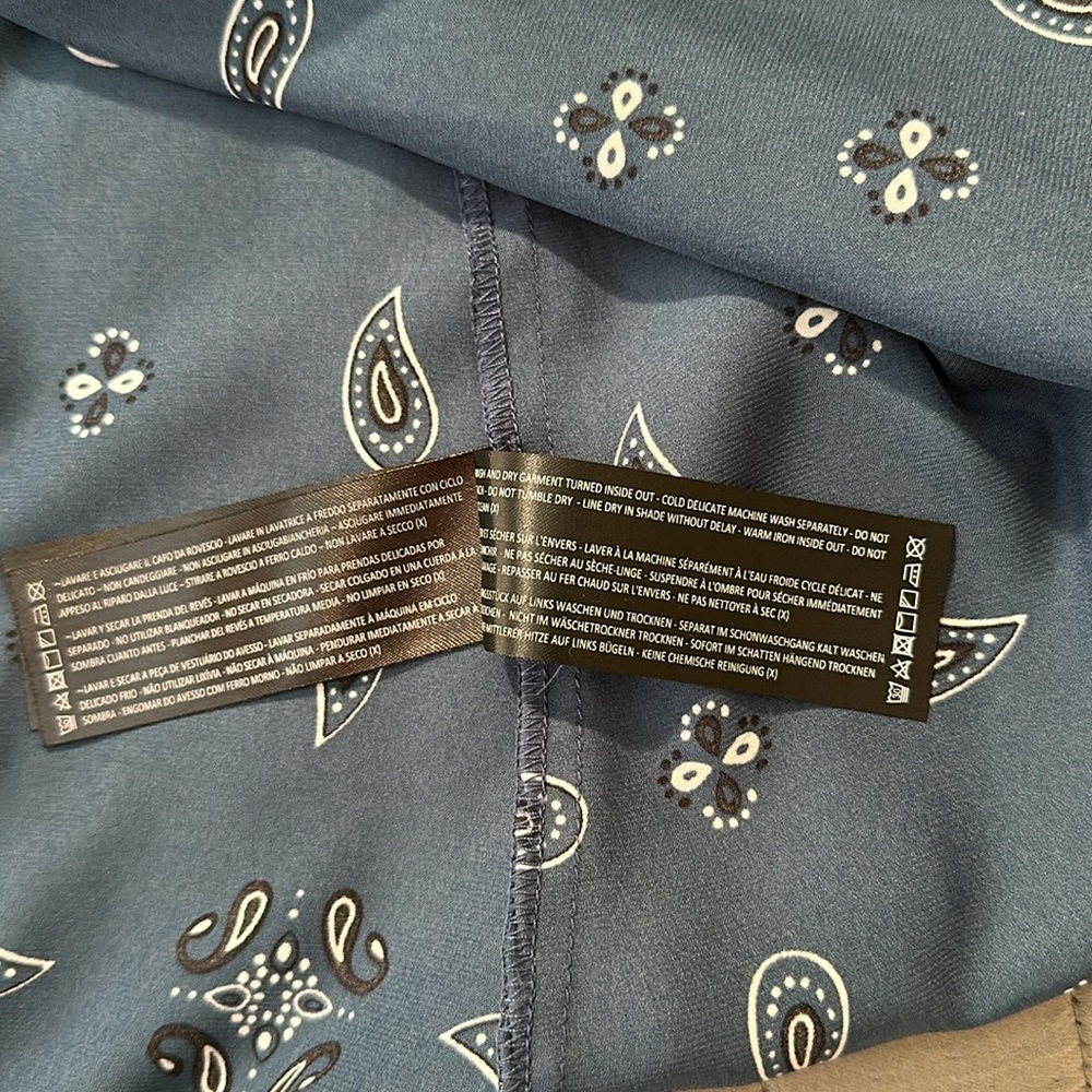The Fifth Label, blue paisley sexy blouse top - Picture 10 of 10